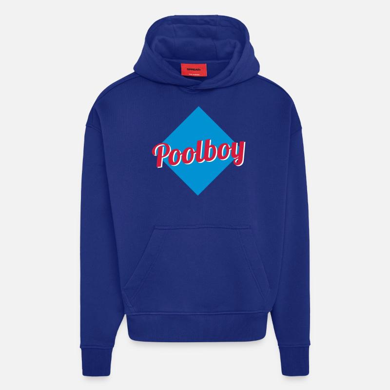 poolboy - Sweat à capuche bio épais oversize fabriqué en UE - Iconic Blue