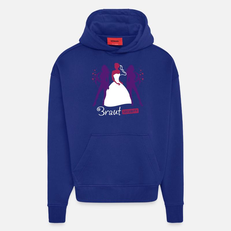 Bride de sécurité 3C - Sweat à capuche bio épais oversize fabriqué en UE - Iconic Blue