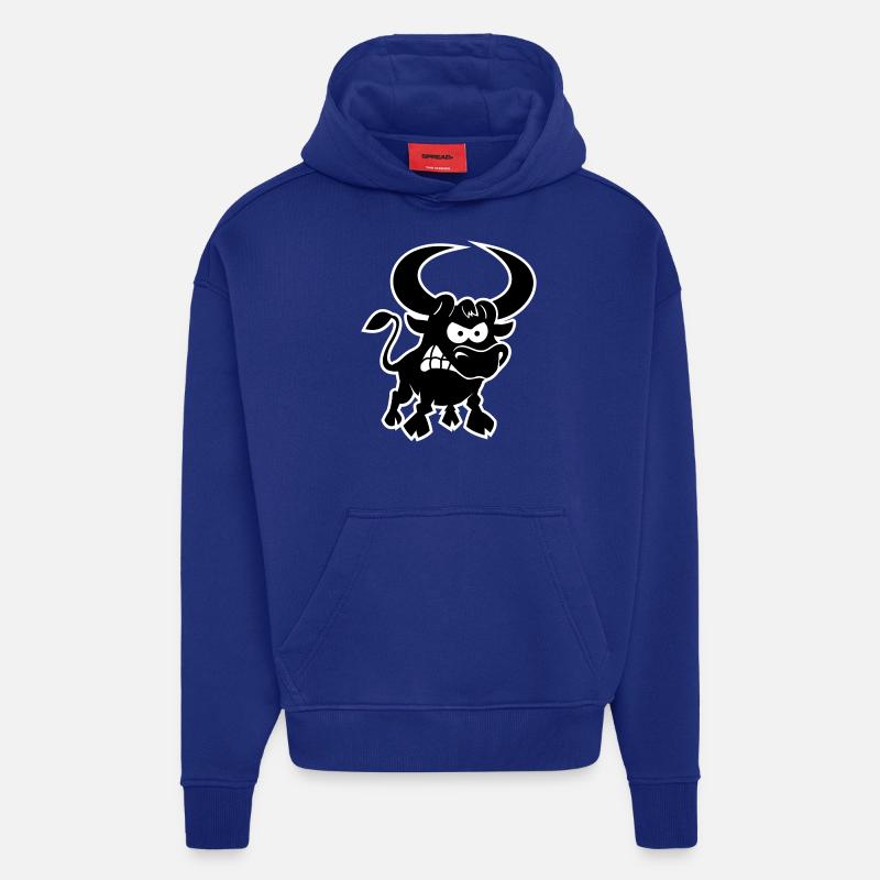 vl087c_stier_2c - Sweat à capuche bio épais oversize fabriqué en UE - Iconic Blue
