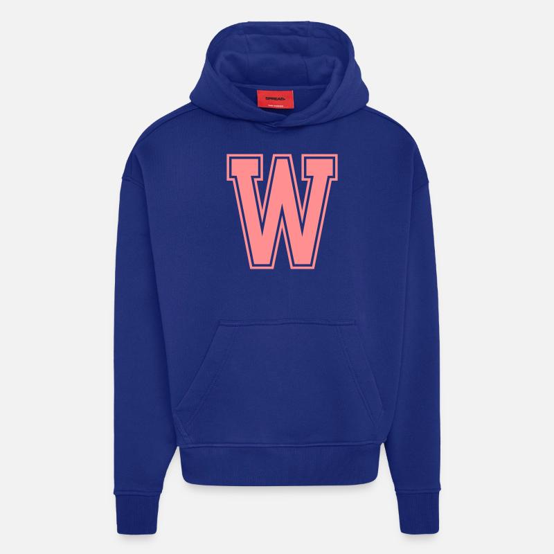 Buchstabe W - Hoodie- made by SPREAD  - Iconic Blue