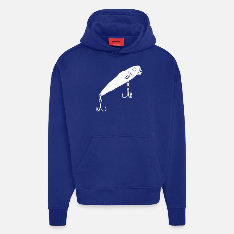 Appâts_de_pêche_epc1 - Sweat à capuche bio épais oversize fabriqué en UE - Iconic Blue