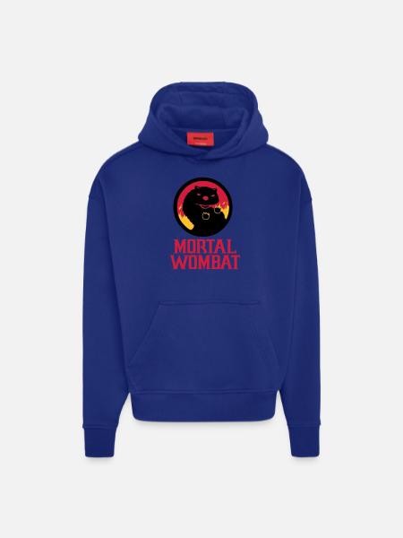 Mortal Wombat - Hoodie- made by SPREAD  - Iconic Blue