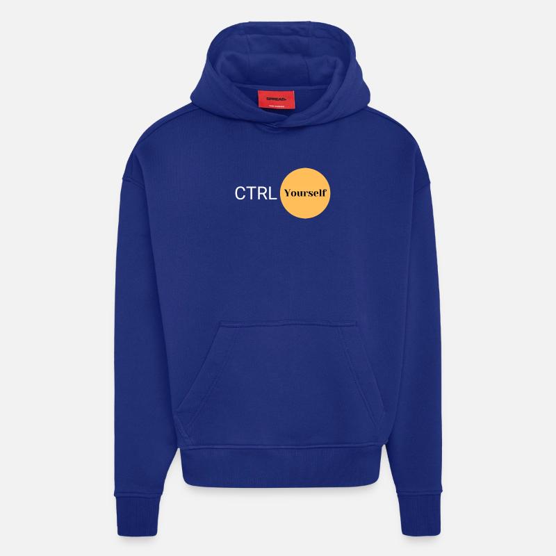 CTRL Vous-même - Sweat à capuche bio épais oversize fabriqué en UE - Iconic Blue