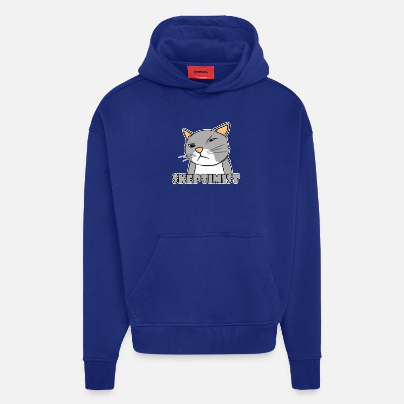 Skeptiker Katze - Skeptimist - Hoodie- made by SPREAD  - Iconic Blue