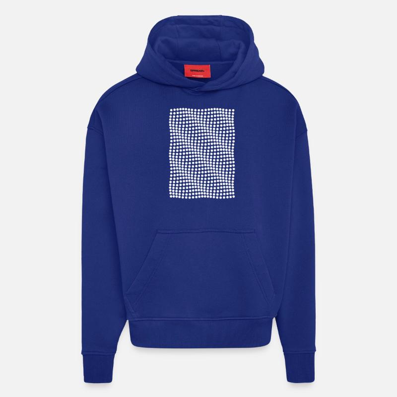 Optical illusion waves effect - Hoodie- made by SPREAD  - Iconic Blue