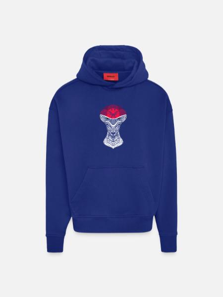 Schwarzwaldmädel Schwarzwaldmaidli Bollenhut Reh - Hoodie- made by SPREAD - Iconic Blue