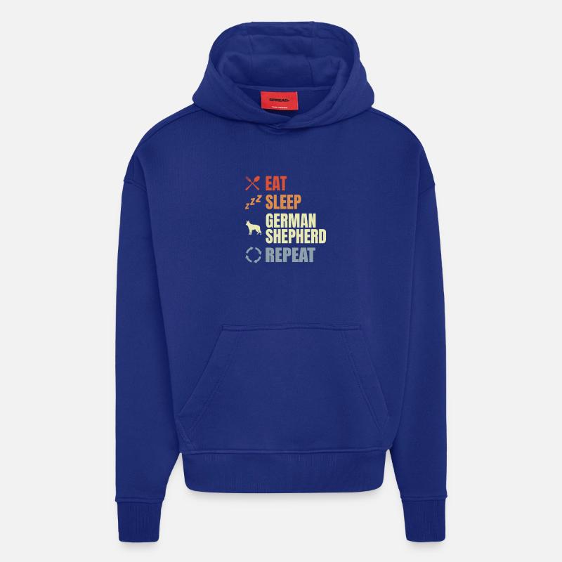 German Shepherd Routine - Hoodie- made by SPREAD  - Iconic Blue