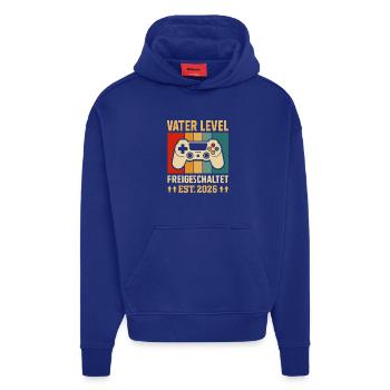 Zocker Papa VATER LEVEL FREIGESCHALTET EST 2026 - Hoodie- made by SPREAD  - Iconic Blue - Vorne