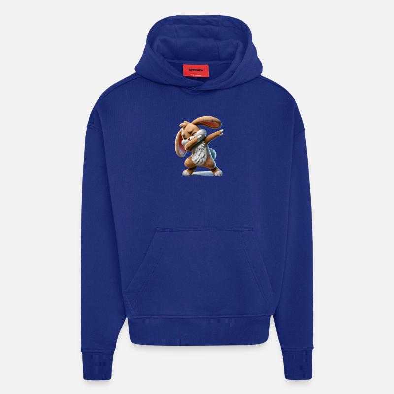 Rabbit Dabbing Comic - Hoodie- made by SPREAD  - Iconic Blue