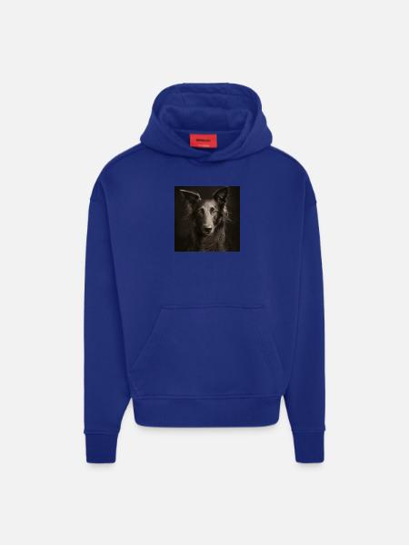 Black Animals - Cool dog - Hoodie- made by SPREAD - Iconic Blue