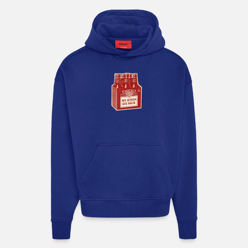 Pack de six édition rouge - Sweat à capuche bio épais oversize fabriqué en UE - Iconic Blue