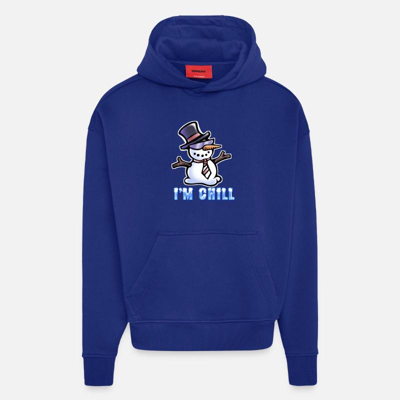 I'm Chill - Cool Snowman - Hoodie- made by SPREAD  - Iconic Blue