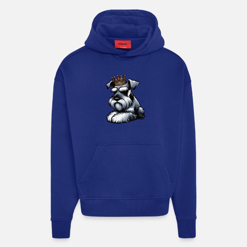 Schnauzer géant Schnauzer Propriétaire de Schnauzer - Sweat à capuche bio épais oversize fabriqué en UE - Iconic Blue