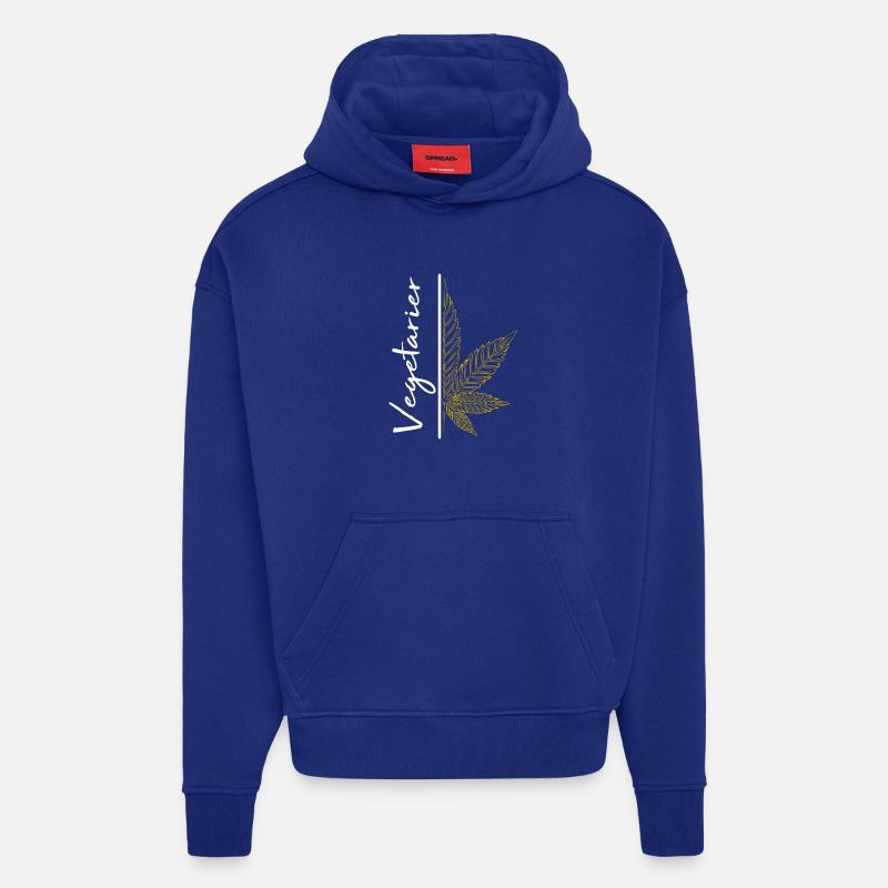 Vegetarier / Cannabis / Cannabisblatt / Hanf - Hoodie- made by SPREAD - Iconic Blue