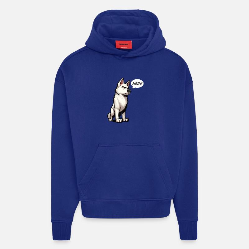 Nein Weißer Schäferhund Schäferhund Schäferhunde - Hoodie- made by SPREAD - Iconic Blue