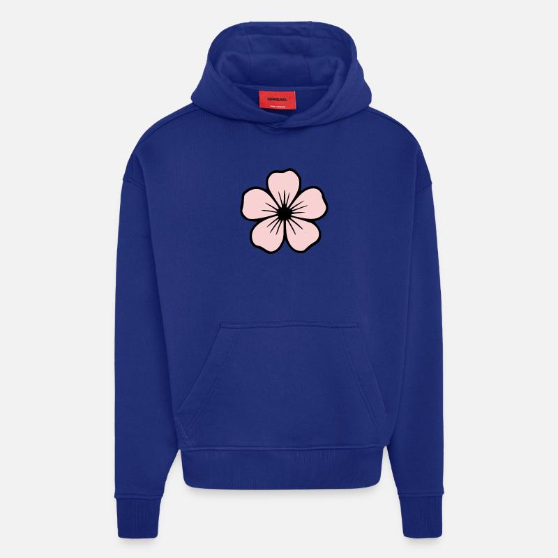 Hibiskus Blüte pastell Blumen Geschenk Mutter  - Hoodie- made by SPREAD  - Iconic Blue