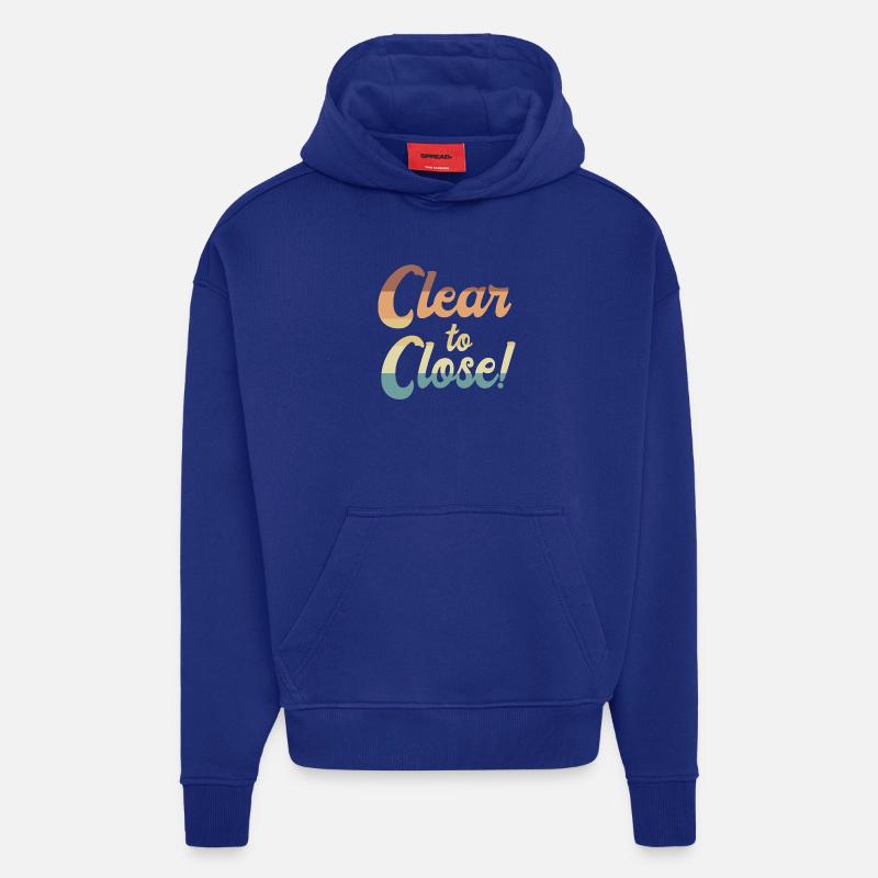 Hypothèque Dette de copropriété - Sweat à capuche bio épais oversize fabriqué en UE - Iconic Blue