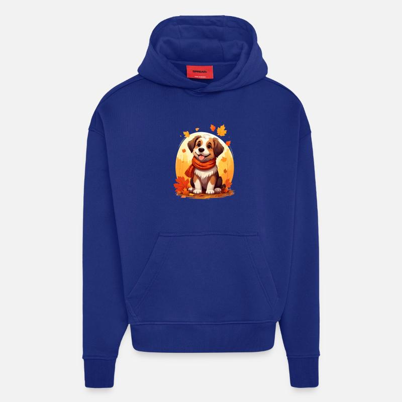 Hund im Herbst - Hoodie- made by SPREAD  - Iconic Blue