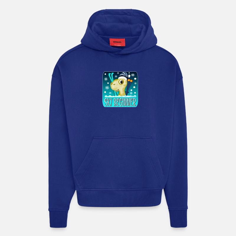 SKI BEGINNER - WINTER DINOSAURIER - Hoodie- made by SPREAD - Iconic Blue