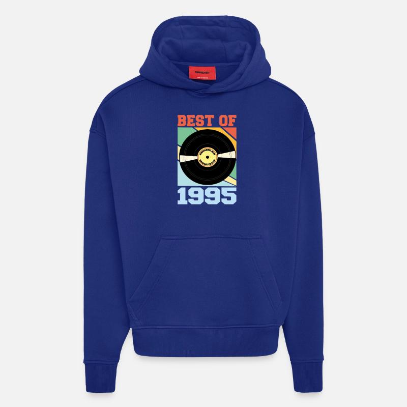 Le meilleur de 1995 - Sweat à capuche bio épais oversize fabriqué en UE - Iconic Blue