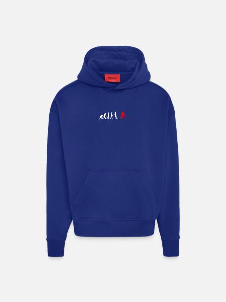 EVOLUTION bicycle cycling bike - Hoodie- made by SPREAD  - Iconic Blue