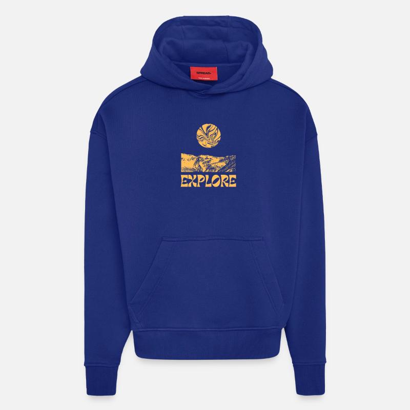 Entdecken Sie die Mountains Sun - Hoodie- made by SPREAD  - Iconic Blue