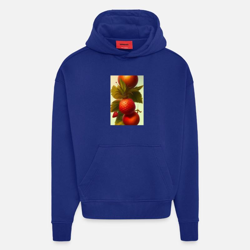 Fraise - Sweat à capuche bio épais oversize fabriqué en UE - Iconic Blue