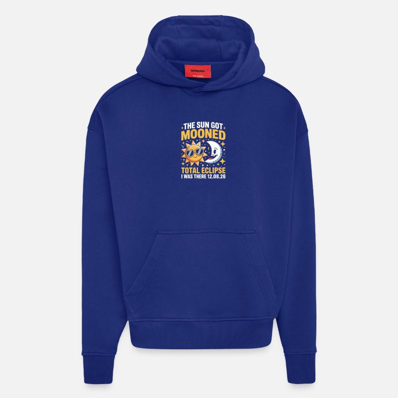 Sun Moon Total Eclipse Saying - Hoodie- made by SPREAD - Iconic Blue