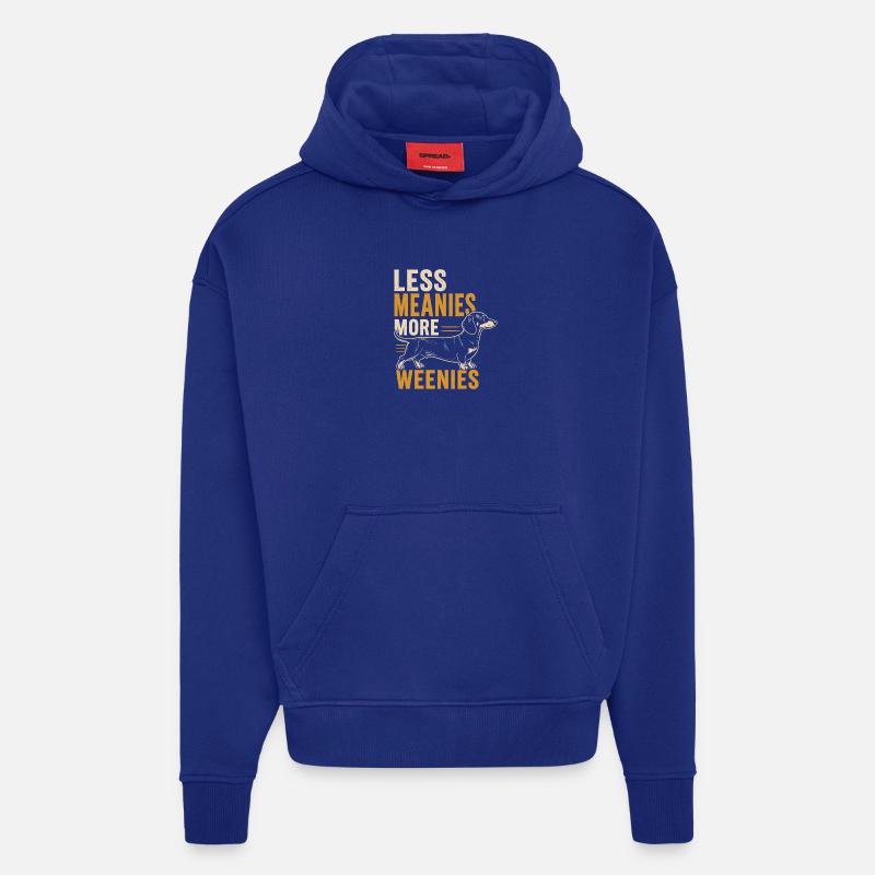 Moins méchant, plus de Weenies - Sweat à capuche bio épais oversize fabriqué en UE - Iconic Blue