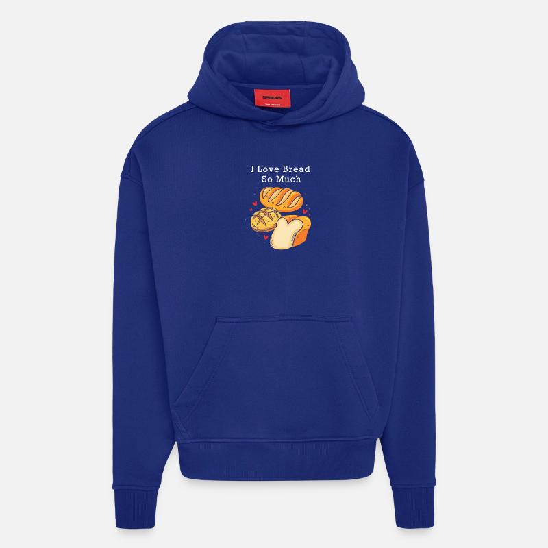 Baker Baker Baking - Sweat à capuche bio épais oversize fabriqué en UE - Iconic Blue