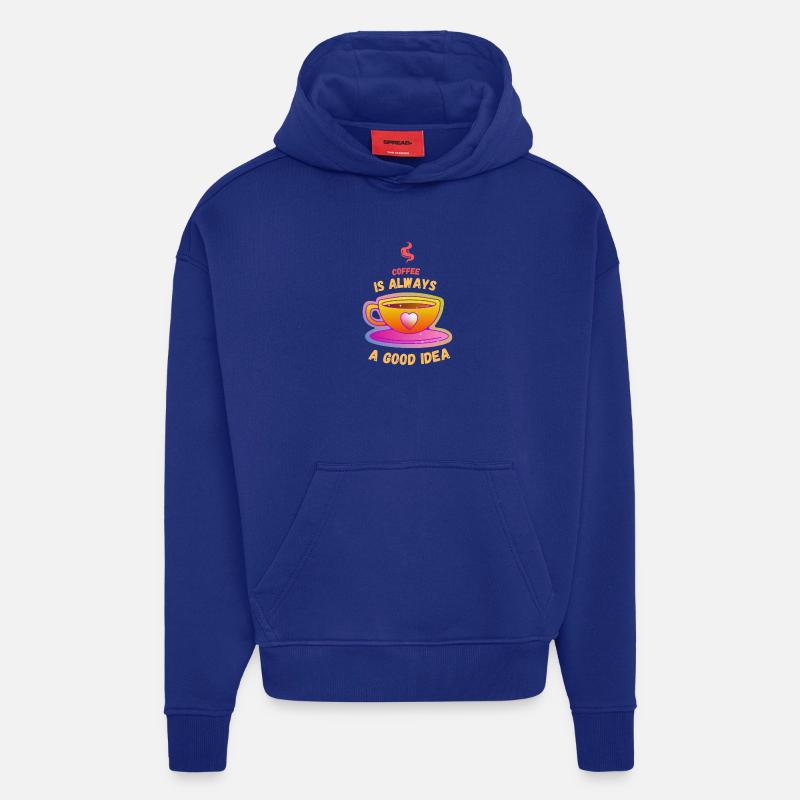 Kaffee ist immer eine gute Idee - Hoodie- made by SPREAD  - Iconic Blue