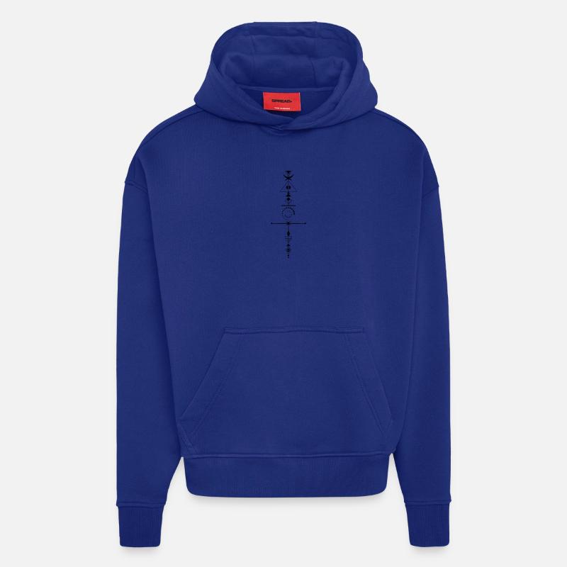 armony 2 - Sweat à capuche bio épais oversize fabriqué en UE - Iconic Blue