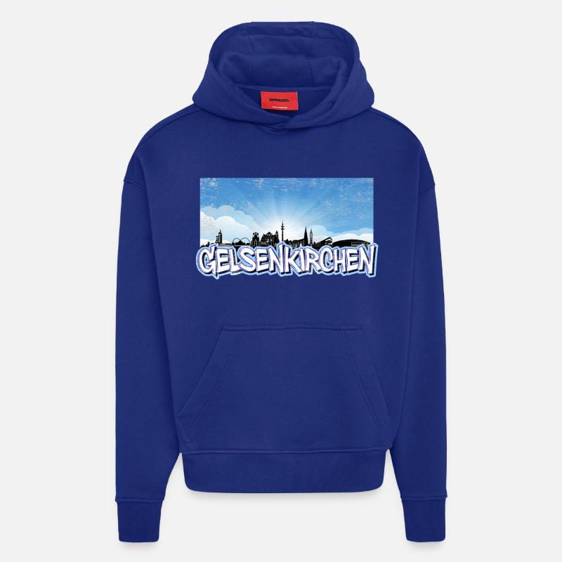 Gelsenkirchen Skyline - Hoodie- made by SPREAD  - Iconic Blue