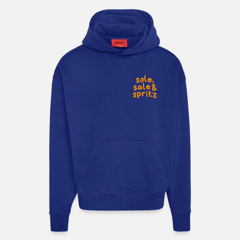 Spritz en vente unique - Sweat à capuche bio épais oversize fabriqué en UE - Iconic Blue