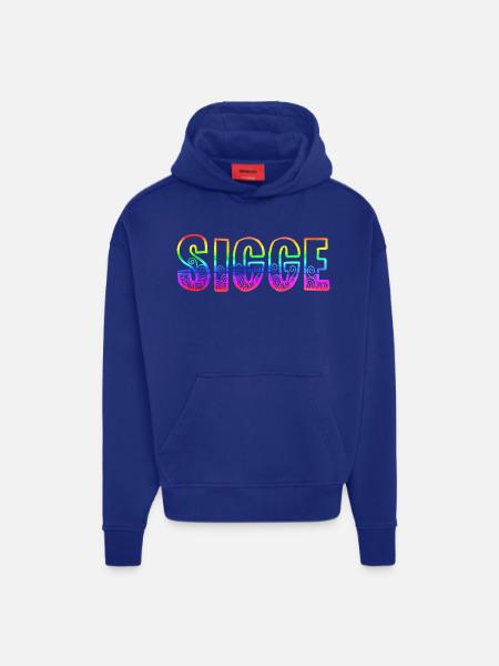 sigge rs rainbow - Hoodie- made by SPREAD  - Iconic Blue