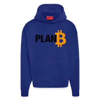 Plan B Bitcoin Krypowährung - Hoodie- made by SPREAD  - Iconic Blue - Vorne