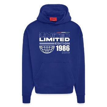 1986 Geburtstagsgeschenk - Vintage 1986, 39. Gebur - Hoodie- made by SPREAD  - Iconic Blue - Vorne