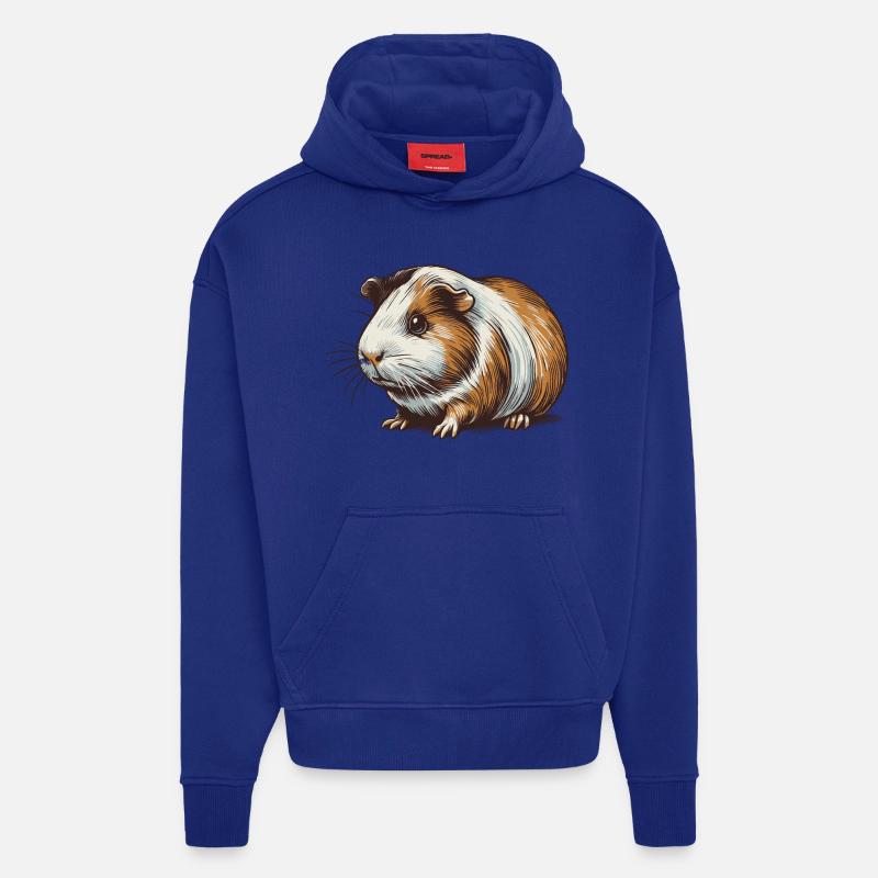 Cobaye - Sweat à capuche bio épais oversize fabriqué en UE - Iconic Blue