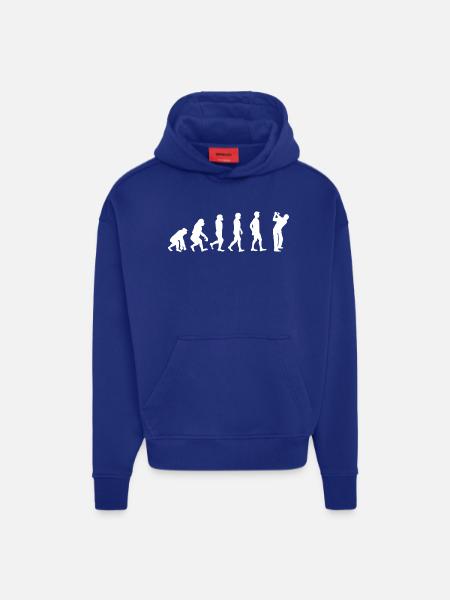 Evolution Golf - Sweat à capuche bio épais oversize fabriqué en UE - Iconic Blue