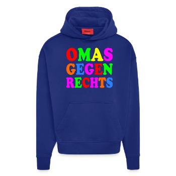 Omas gegen rechts - Hoodie- made by SPREAD  - Iconic Blue - Vorne