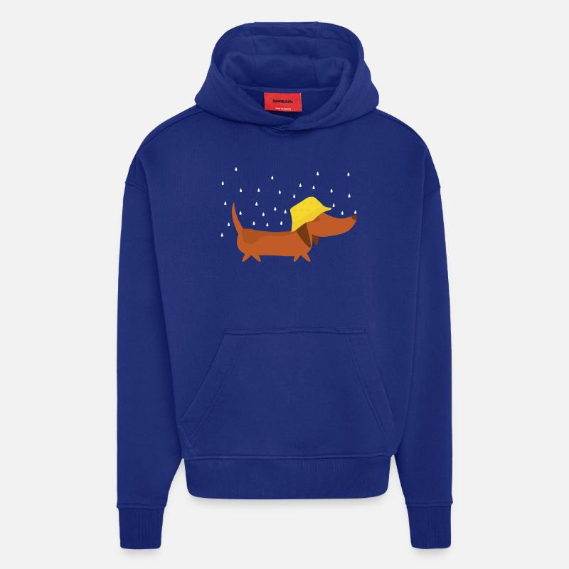 Dackel mit Regenhut - Hoodie- made by SPREAD  - Iconic Blue