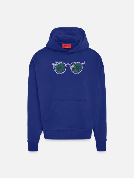 Laby Sunglasses 2 - Hoodie- made by SPREAD  - Iconic Blue
