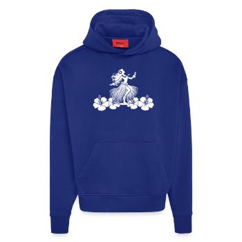 hawaii woman hibiskus - Hoodie- made by SPREAD  - Iconic Blue - Vorne