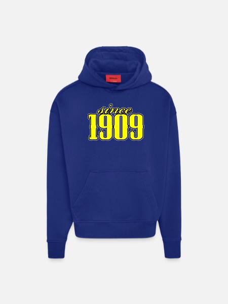 since 1909 (yellow) - Hoodie- made by SPREAD  - Iconic Blue