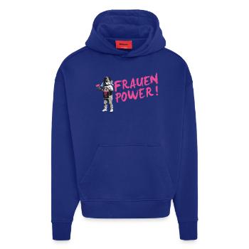 FRAUENPOWER Statement Shirt zum Weltfrauentag - Hoodie- made by SPREAD  - Iconic Blue - Vorne