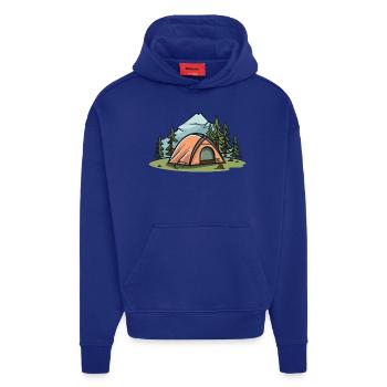 Camping Zelt - Hoodie- made by SPREAD  - Iconic Blue - Vorne
