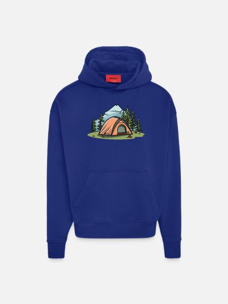Camping Zelt - Hoodie- made by SPREAD  - Iconic Blue