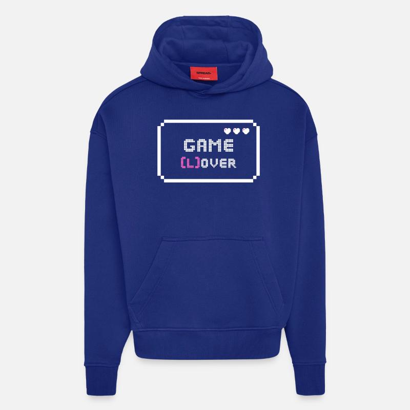 Game Lover design - Sweat à capuche bio épais oversize fabriqué en UE - Iconic Blue