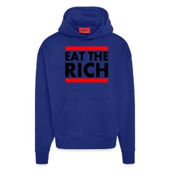 Eat the rich - Hoodie- made by SPREAD  - Iconic Blue - Vorne