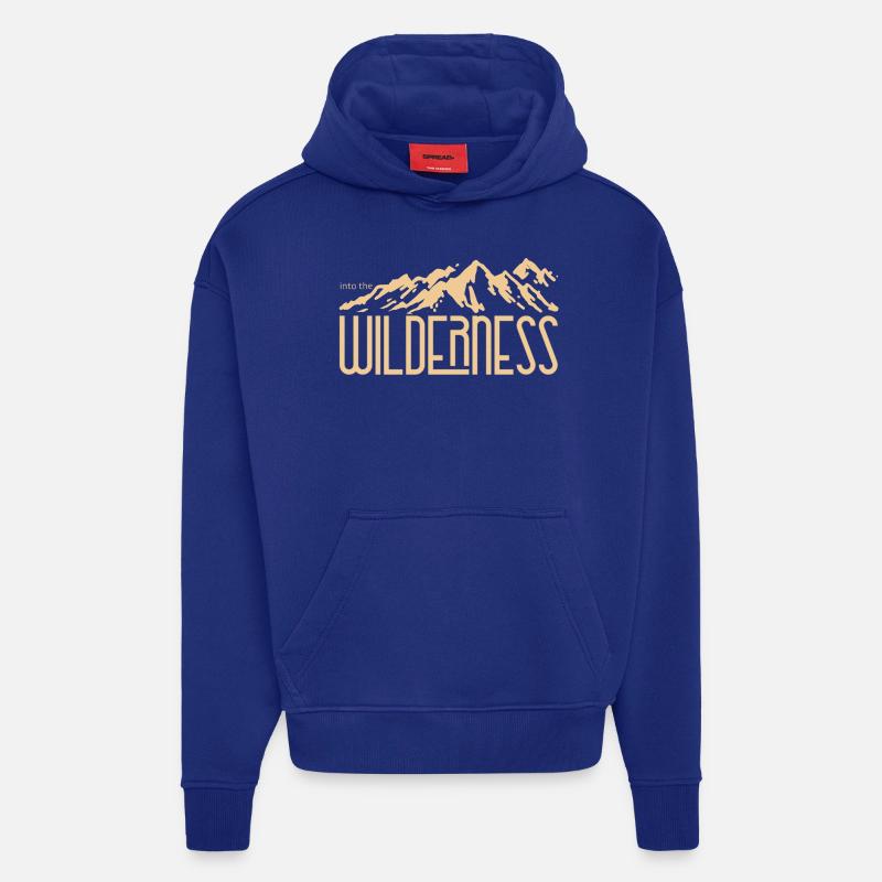 Dans la nature sauvage - Sweat à capuche bio épais oversize fabriqué en UE - Iconic Blue